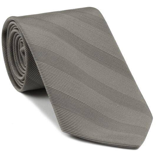 {[en]:Charcoal Gray & Gray Atkinsons Striped Irish Poplin Tie