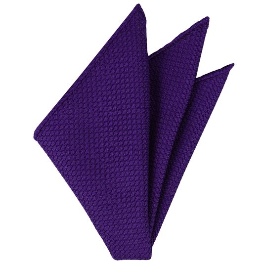 {[en]:Purple Grenadine Silk Pocket Square
