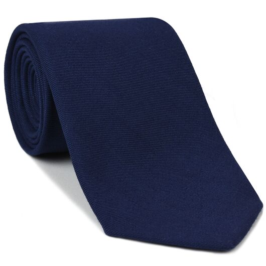 {[en]:Macclesfield Challis Navy Solid Wool Tie