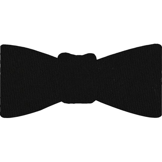 {[en]:Black Solid Challis Wool Bow Tie
