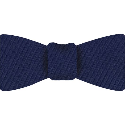 {[en]:Dark Blue Solid Challis Wool Bow Tie