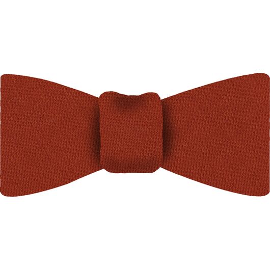 {[en]:Burnt Orange Solid Challis Wool Bow Tie