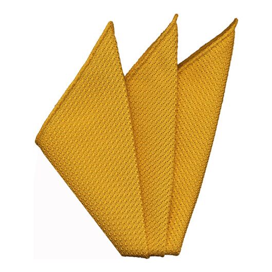 {[en]:Yellow Gold Grenadine Silk Pocket Square