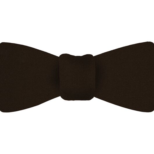 {[en]:Dark Chocolate Satin Silk Bow Tie