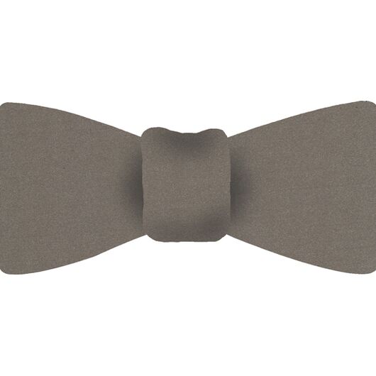 {[en]:Gray With Brown Satin Silk Bow Tie
