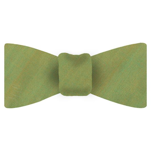 {[en]:Light Young Leaf Green Thai Shot Silk Bow Tie