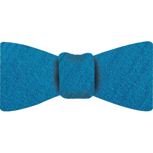 {[en]:Ocean Blue Thai Rough Silk Bow Tie