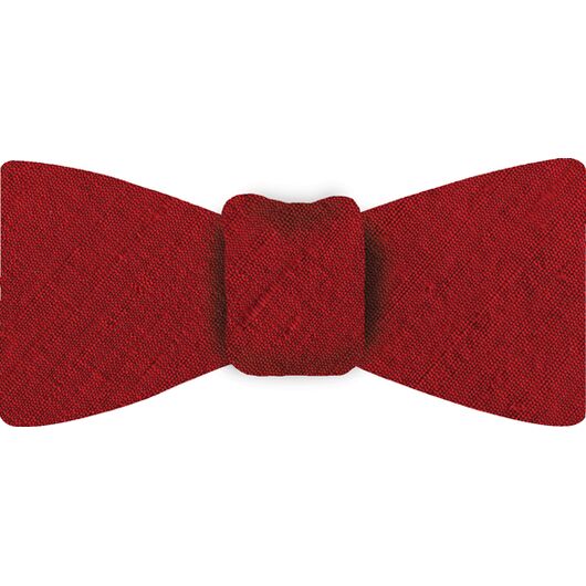{[en]:Red Thai Rough Silk Bow Tie