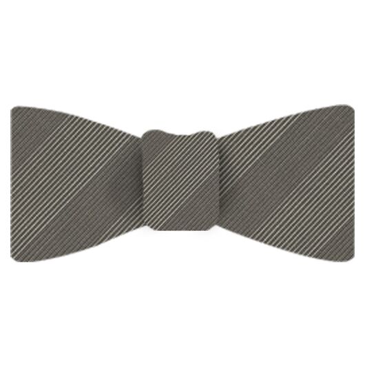 {[en]:Cream & Gray Stripe Atkinsons Irish Poplin Bow Tie