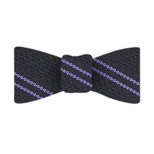 {[en]:Lavender Stripe On Midnight Blue Grenadine Bow Tie