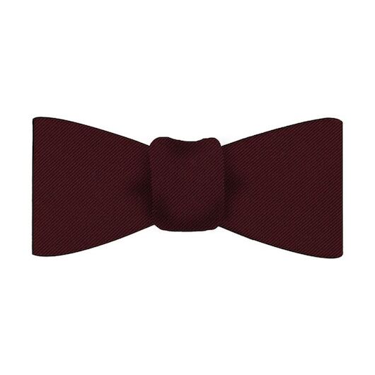 Dark Red Faille Silk Bow Tie #IFABT-7