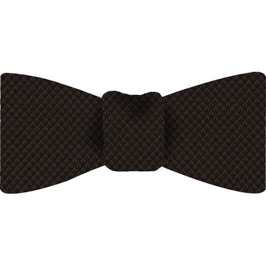 Dark Chocolate Cashmere Black Warp Bow Tie CABT-10