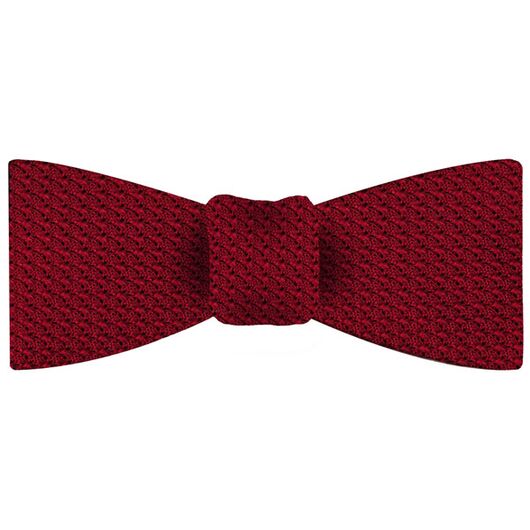 Red Grenadine Grossa Silk Bow Tie #GGBT-1