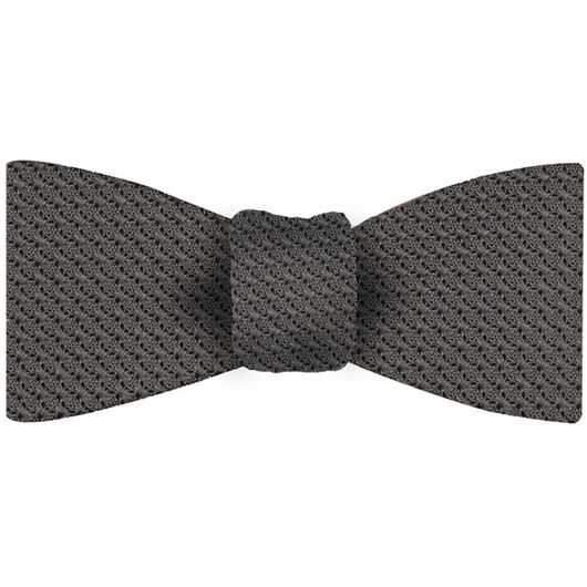 Charcoal Gray Grenadine Grossa Silk Bow Tie #GGBT-20