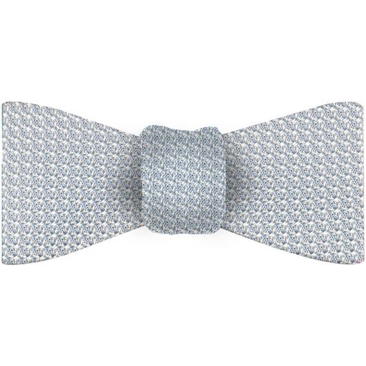 Sky Blue/Silver Grenadine Grossa Silk  Bow Tie #GGBT-22