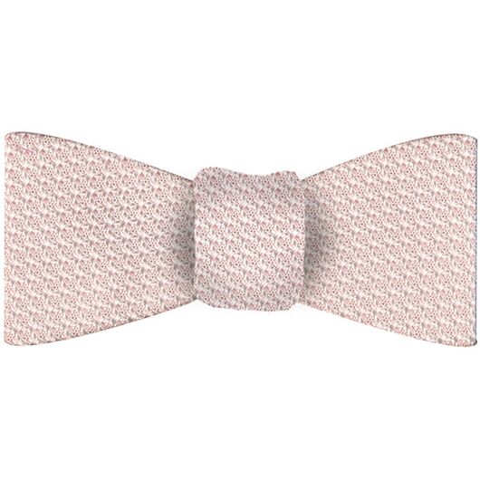 Pink/Silver Grenadine Grossa Silk Bow Tie #GGBT-25