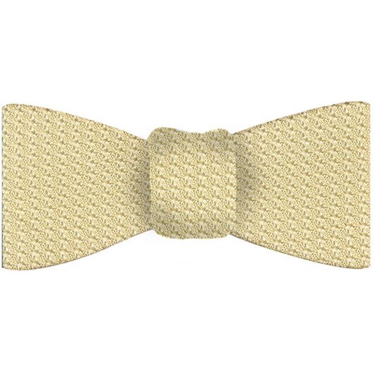 Light Yellow Grenadine Grossa Silk Bow Tie #GGBT-26