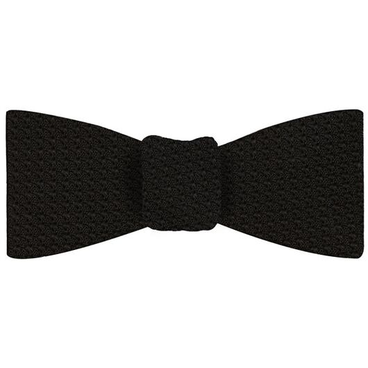 Black Grenadine Grossa Silk Bow Tie #GGBT-7