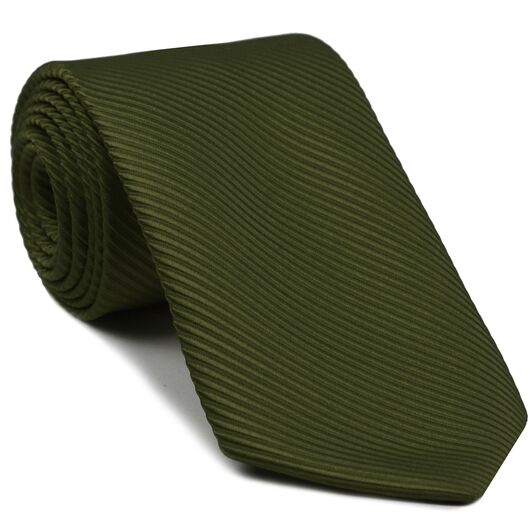 {[en]:Olive Green Grosgrain Silk Tie