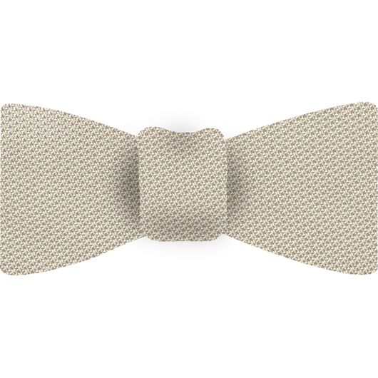 {[en]:Dark Off White Piccola Grenadine Silk Bow Tie