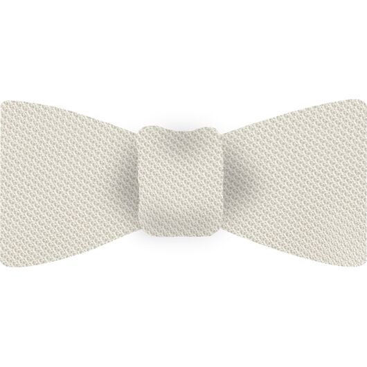 White Piccola Grenadine Silk Bow Tie #GPBT-15