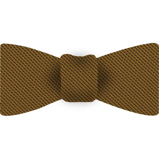 Dark Gold Piccola Grenadine Silk Bow Tie #GPBT-17