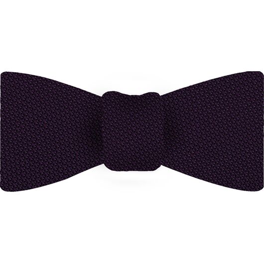 Dark Purple Piccola Grenadine Silk Bow Tie #GPBT-19