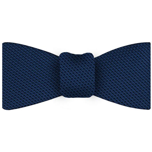 Dark Blue Grenadine Fina Silk Bow Tie #GFBT-13