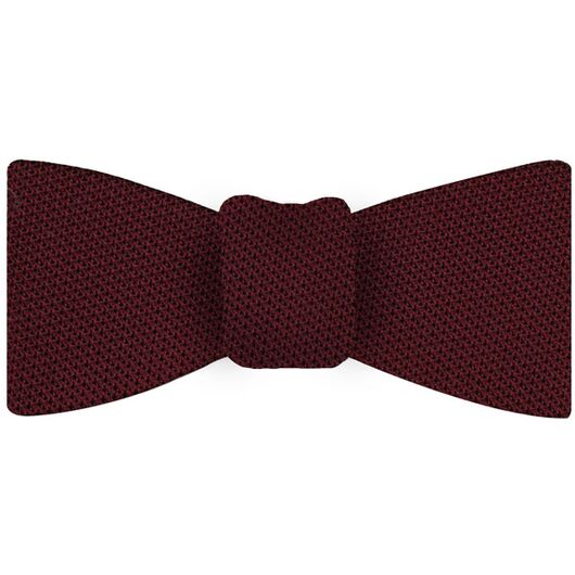 Dark Red Grenadine Fina Silk Bow Tie #GFBT-2