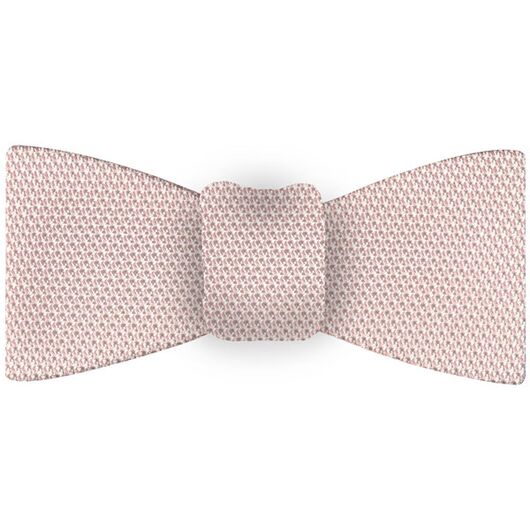 Pink/Silver Grenadine Fina Silk Bow Tie #GFBT-25