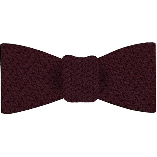 {[en]:Burgundy Prometeo Grenadine Silk Bow Tie