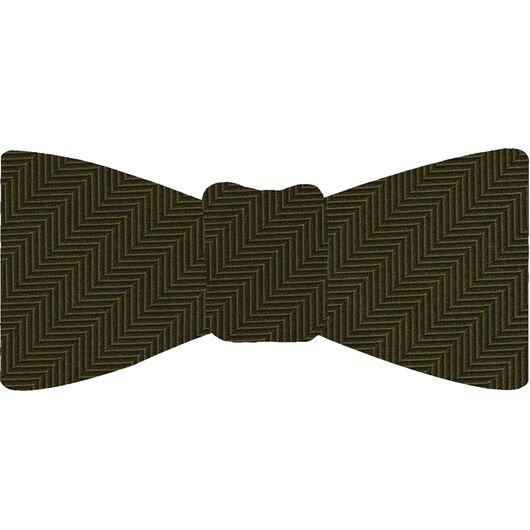 {[en]:Olive Green Herringbone Silk Bow Tie