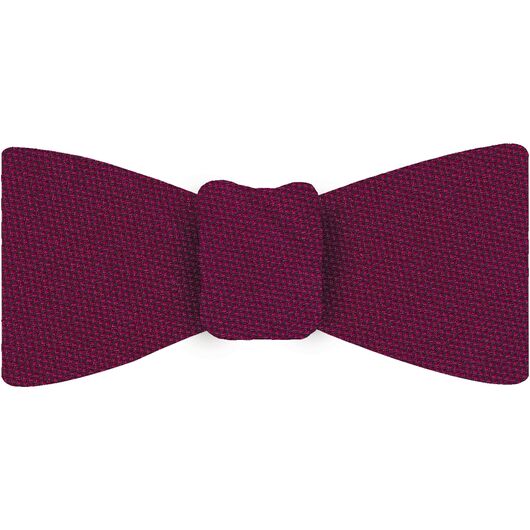 {[en]:Fuchsia Mulberrywood Weave Silk Bow Tie
