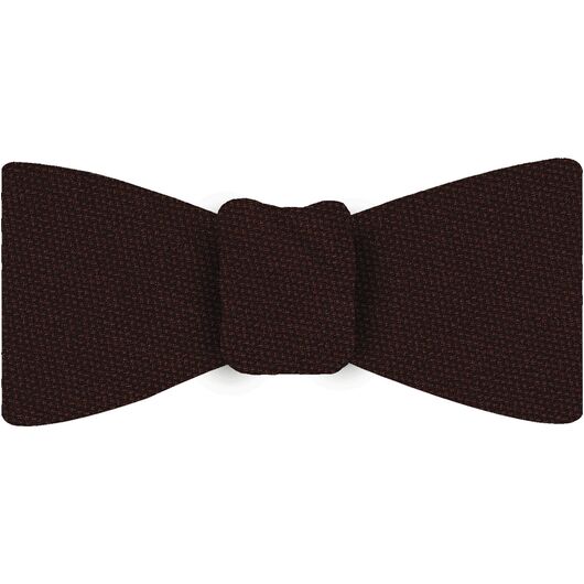 {[en]:Chocolate Mulberrywood Weave Silk Bow Tie