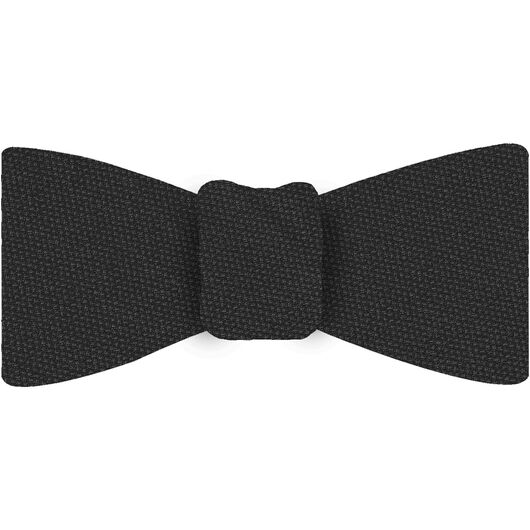 {[en]:Dark Charcoal Gray Mulberrywood Weave Silk Bow Tie