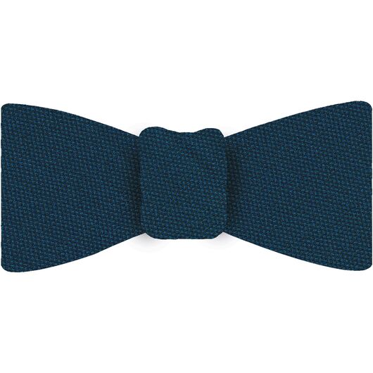 {[en]:Steel Blue Mulberrywood Weave Silk Bow Tie