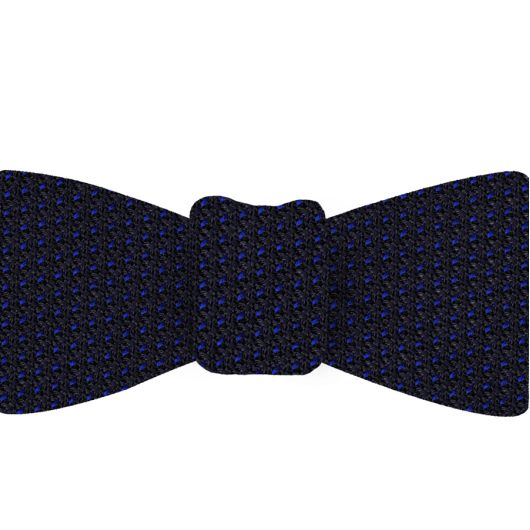 {[en]:Royal Blue on Midnight Blue Grenadine Pin Dot Silk Bow Tie