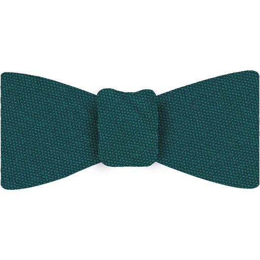 {[en]:Dark Turquoise Mulberrywood Weave Silk Bow Tie