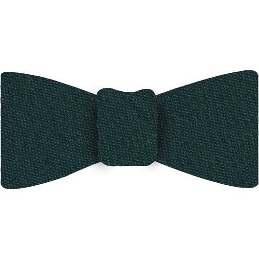 {[en]:Dark Green Turquoise Mulberrywood Weave Silk Bow Tie