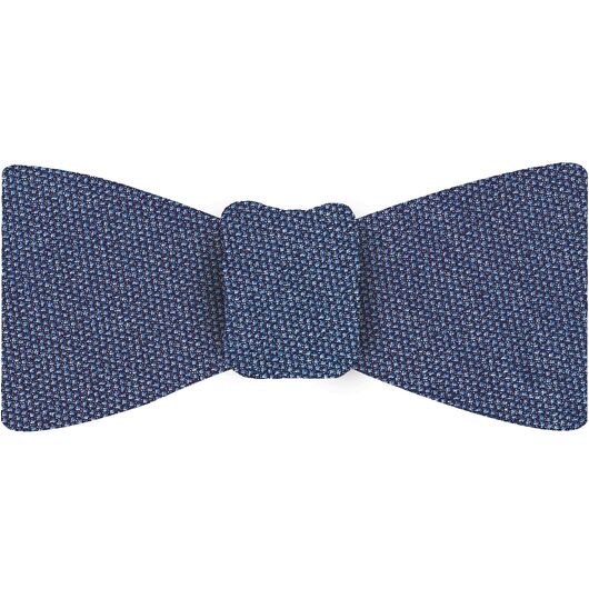 {[en]:Sky Blue Mulberrywood Weave Silk Bow Tie