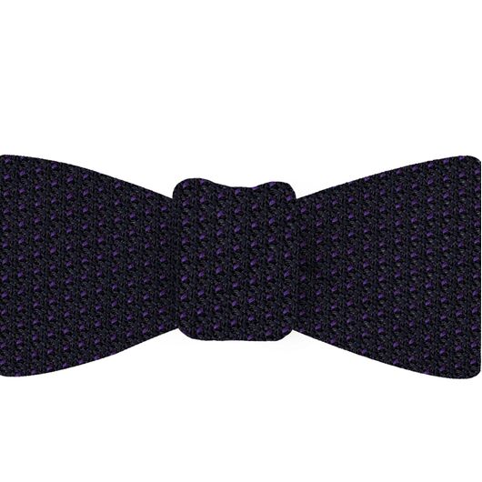 {[en]:Purple on Midnight Blue Grenadine Pin Dot Silk Bow Tie