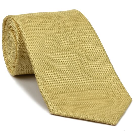 {[en]:Corn Yellow Grenadine Fina Silk Tie