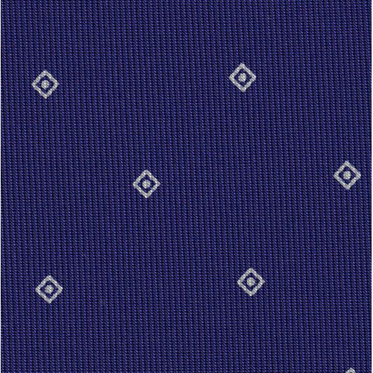 Off-White on Dark Purple Macclesfield Print Pattern Silk