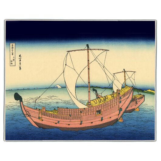 {[en]:The Kazusa Sea Route Hokusai Print Pocket Rectangle
