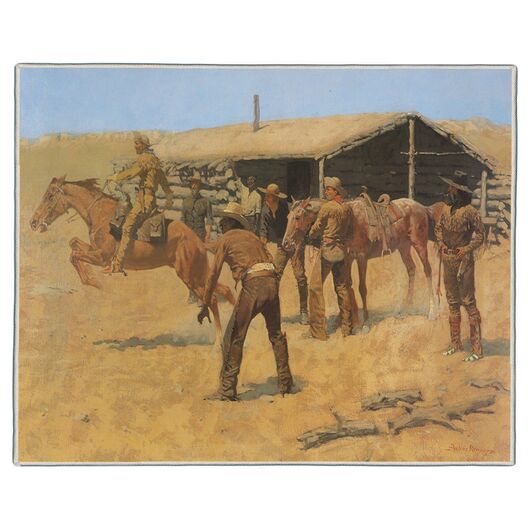 {[en]:Coming and Going of the Pony Express Remington Painting Pocket Rectangle