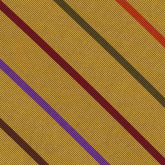 {[en]:Lavender, Burgundy, Olive Green, Orange & Fuchsia on Yellow Gold Reppe Stripe Silk Pocket Square
