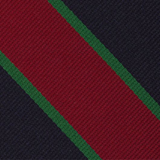 {[en]:Royal Dublin Fusiliers Stripe Silk Pocket Square