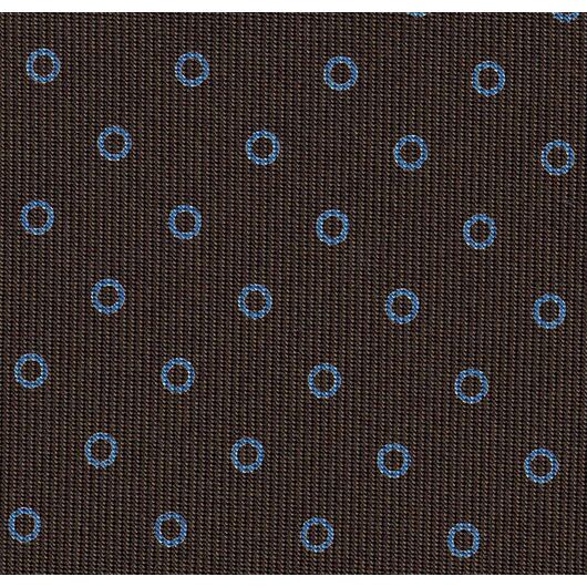 {[en]:Powder Blue on Dark Chocolate Macclesfield Print Pattern Silk Pocket Square