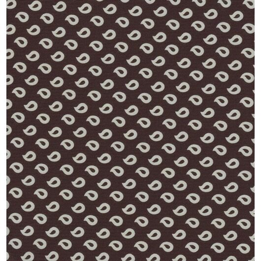 {[en]:Off-White on Dark Chocolate Print Pattern Silk Pocket Square