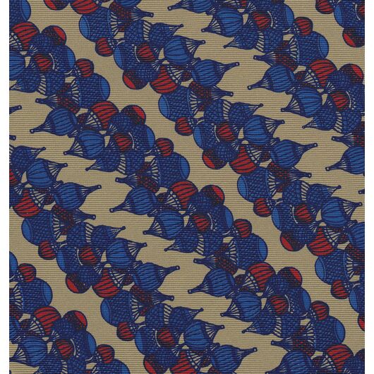 {[en]:Red & Blue on Sand Print Pattern Silk Pocket Square